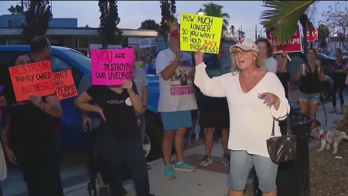 Permit protest on St. Pete Beach